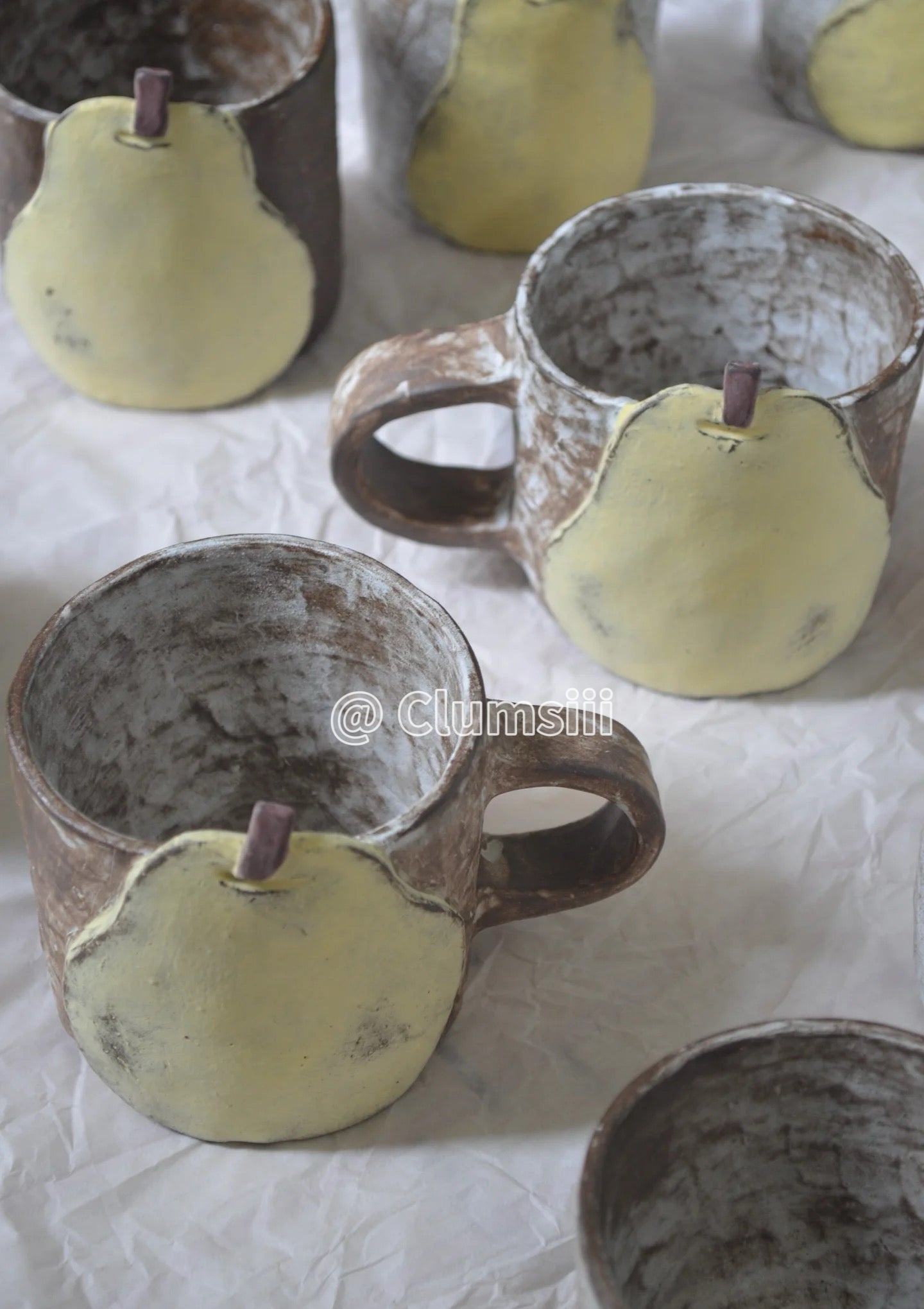 Handmade Ceramic Pear Coffee Mug - Cute Fruit Design