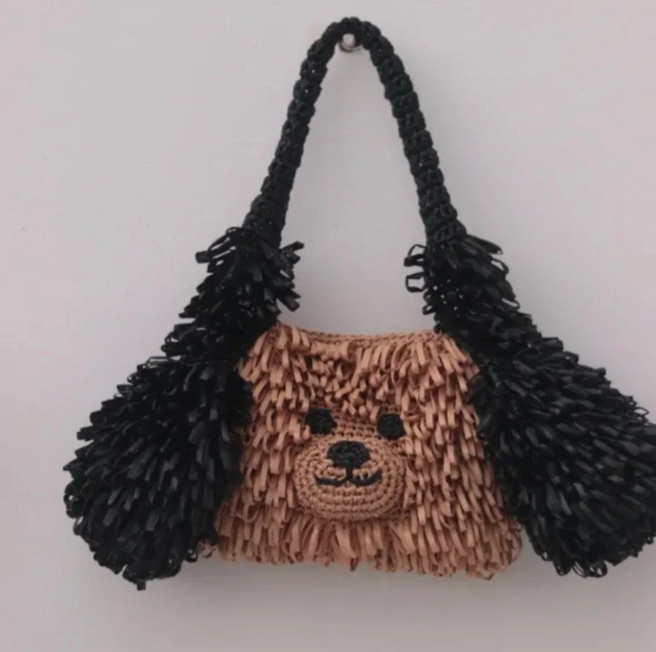 Handmade Crochet Dog Handbag - Cute Puppy Shoulder Bag