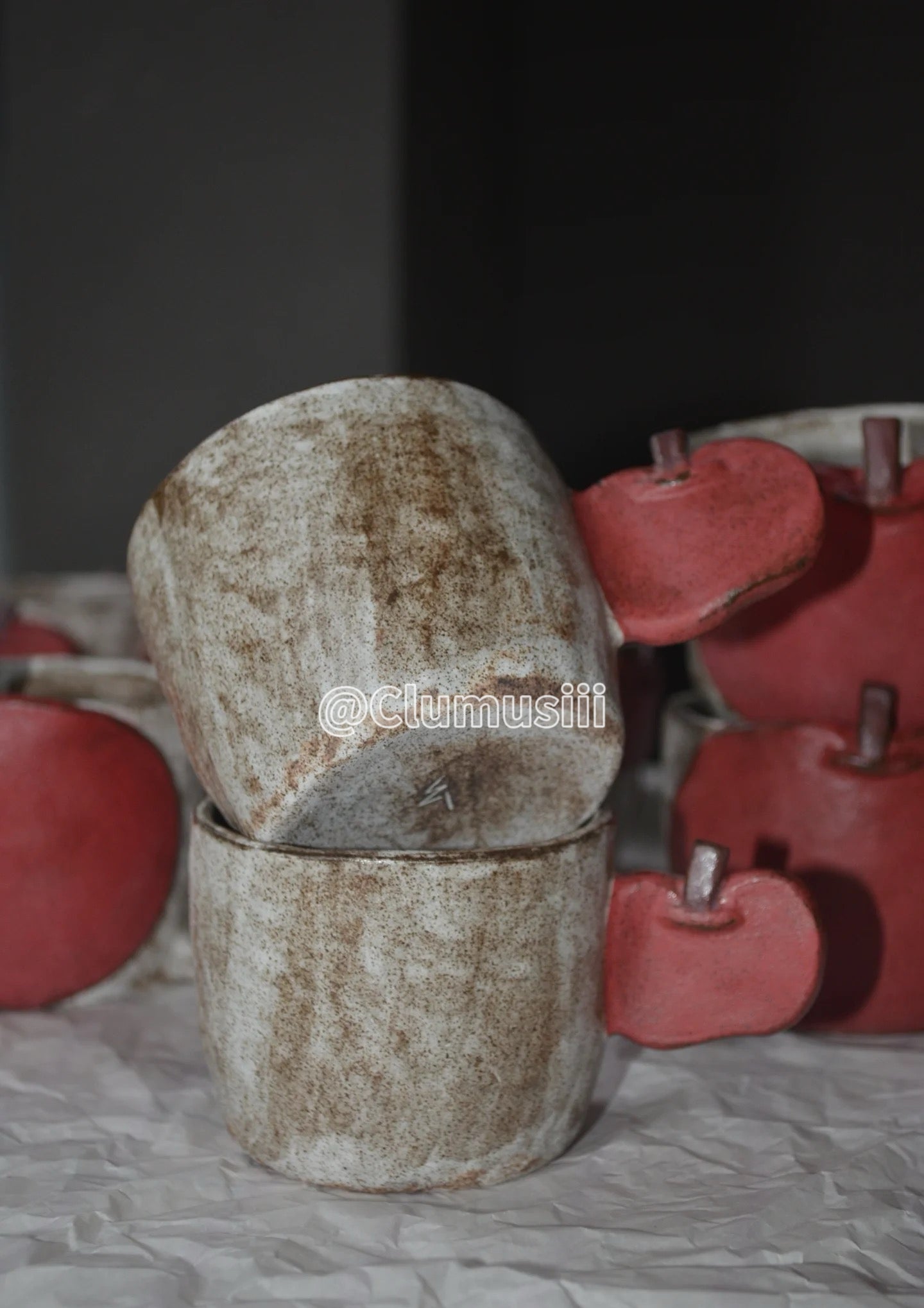 Handmade Ceramic Apple Coffee Mug - Cute Fruit Design