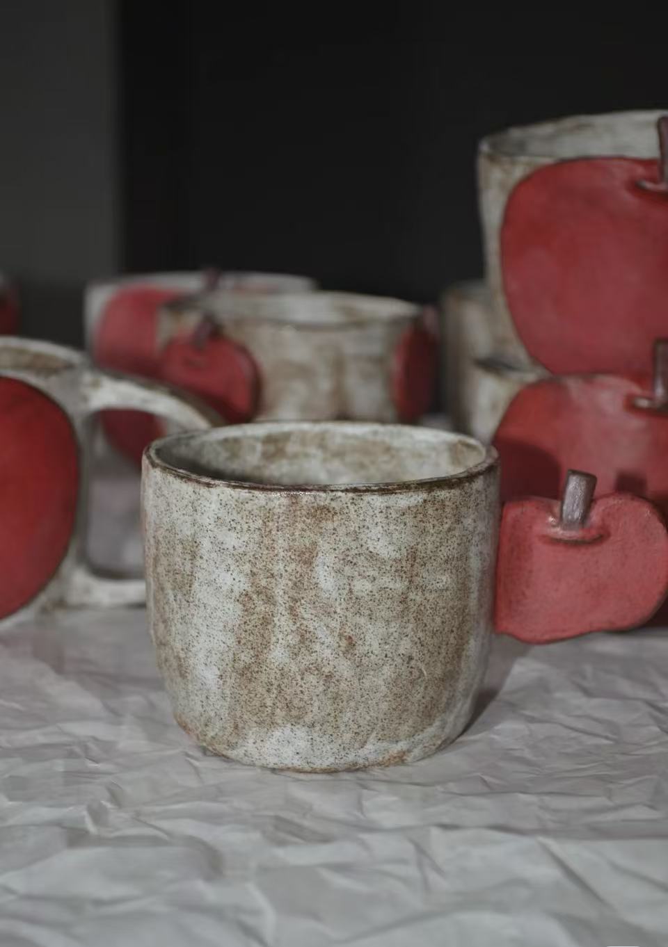 Handmade Ceramic Apple Coffee Mug - Cute Fruit Design