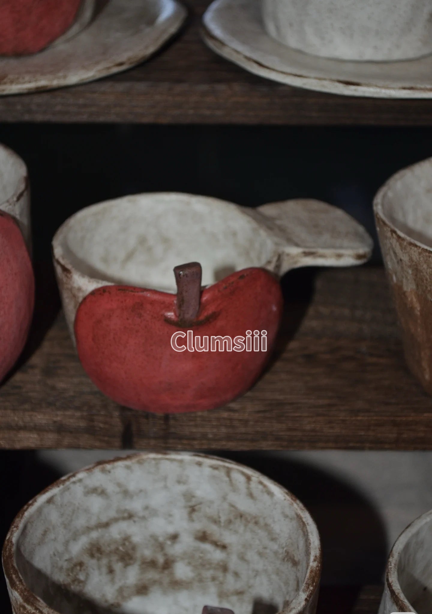 Handmade Ceramic Apple Coffee Mug - Cute Fruit Design