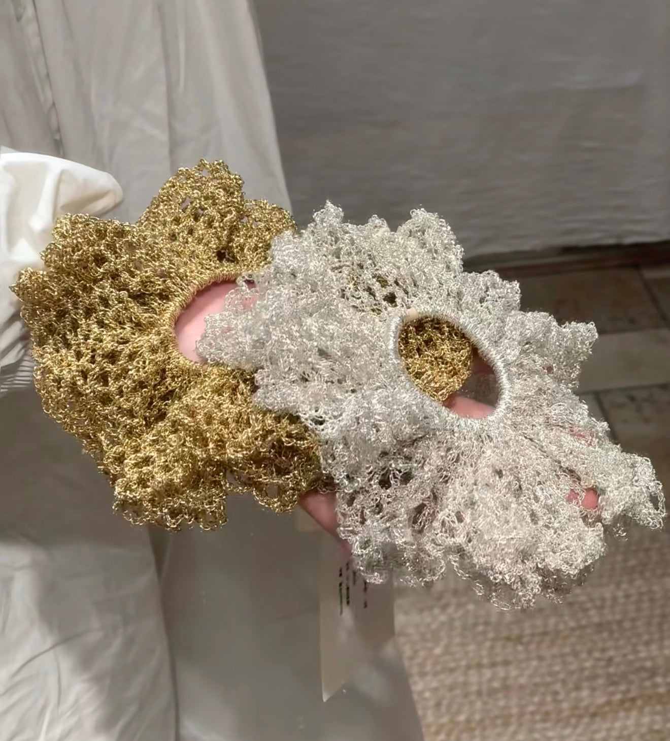 Metallic Scrunchie - Silver&Gold